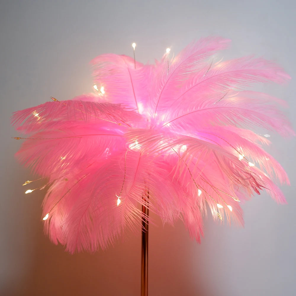Lampe de Table Plumes LED – Touch Control &amp; Rechargeable – Déco Chambre &amp; Mariage