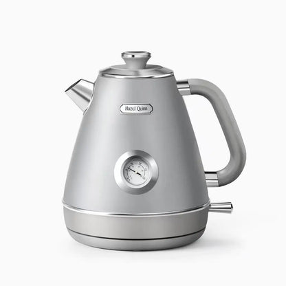Bouilloire Rétro Électrique 1.8L – Inox 304, Thermomètre, Anti-Calcaire
