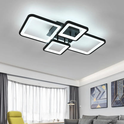 Plafonnier LED 54W avec Télécommande – Lumière Tricolore Dimmable – Salon, Chambre &amp; Cuisine