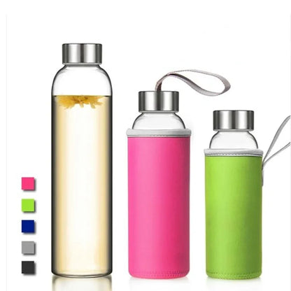Bouteille en Verre Sport Upors – 360ml / 550ml, Portable, Anti‑Fuite, Style Transparent