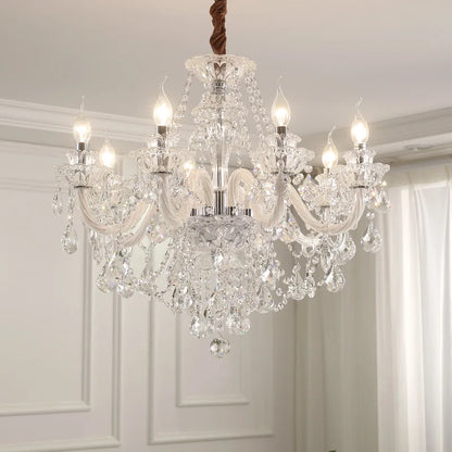 Lustre Cristal Français E14 – Suspension &amp; Applique Murale, 6 à 18 Lumières | French Crystal Chandelier