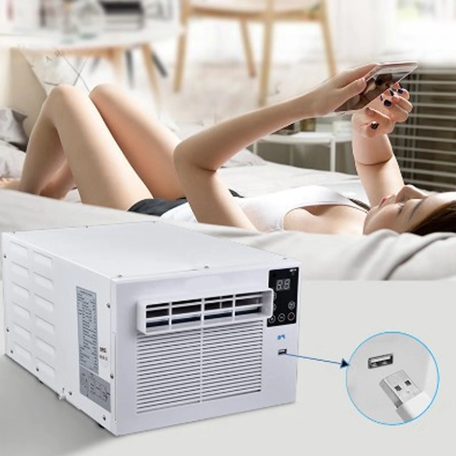 Climatiseur Portable 280W – Télécommande &amp; Écran Tactile – Air Cooler Extérieur/Intérieur