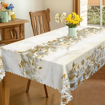 Nappe Florale Printanière Imperméable – Impression 3D – Ronde ou Carrée