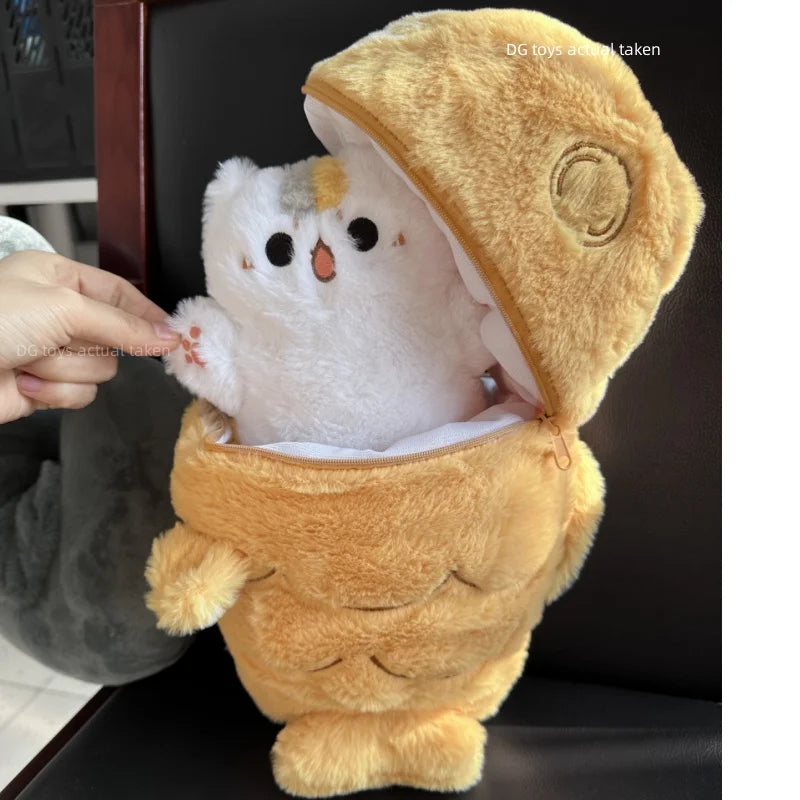 Peluche Kawaii Chat Taiyaki &amp; Lapin Carotte – Coussin Doudou Anime | 27 à 80cm