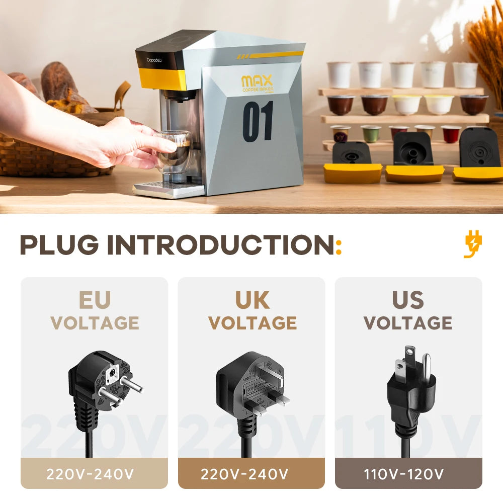Machine à Café Capsules 4-en-1 Capadeli – Compatible Nespresso, DG, K-Cup &amp; Café Moulu