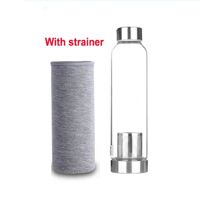 Bouteille en Verre Sport Upors – 360ml / 550ml, Portable, Anti‑Fuite, Style Transparent