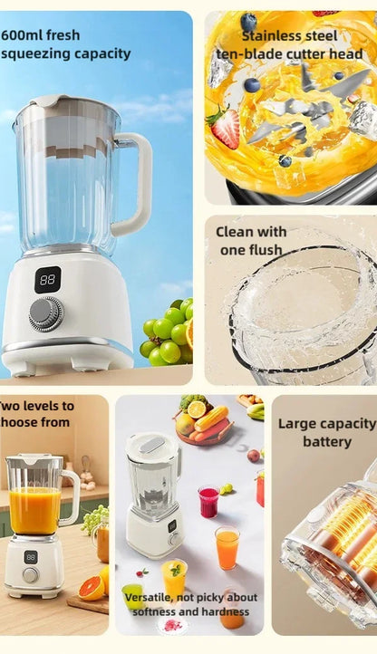 10-Blade Multifunction Juicer – Blender &amp; Ice Crusher, High Performance