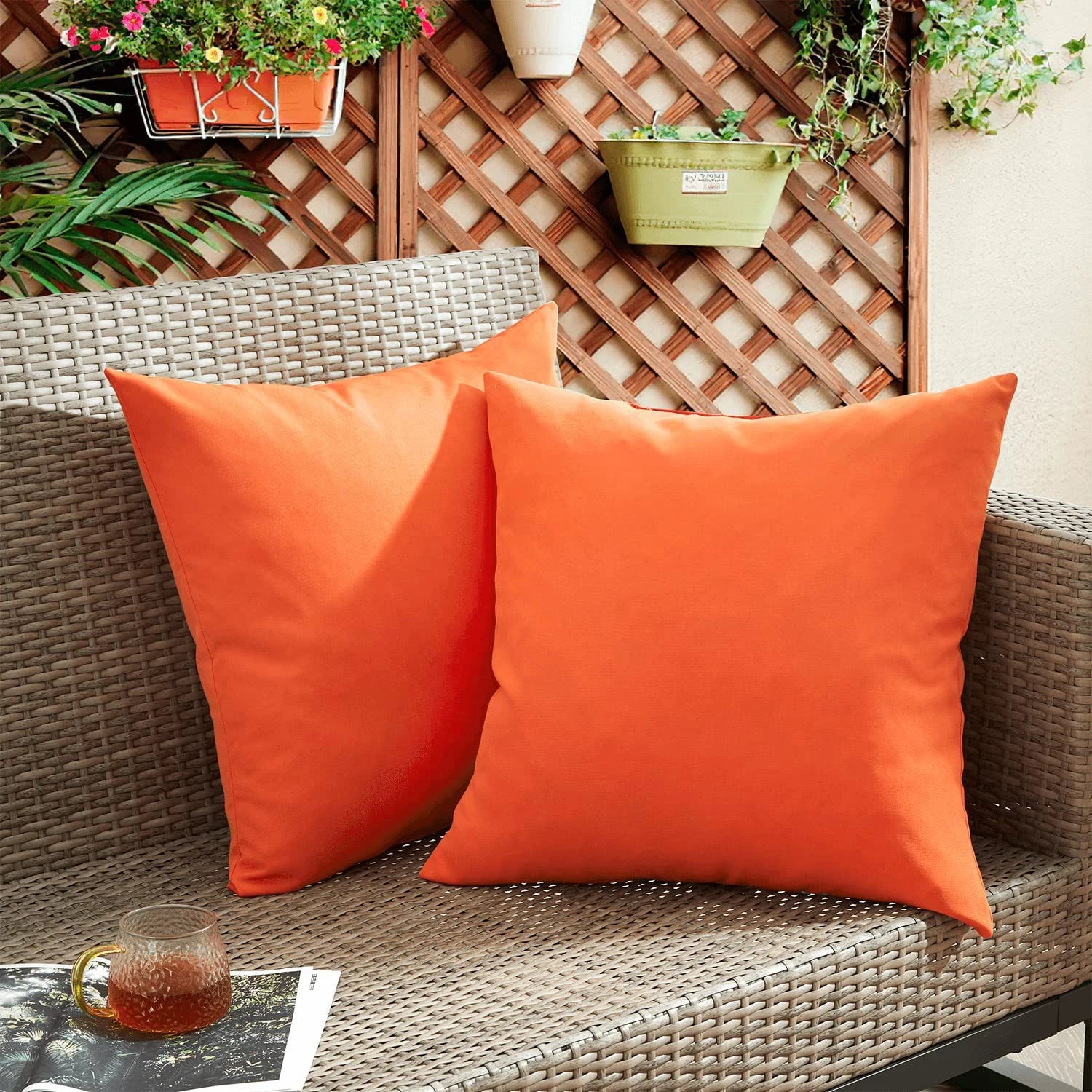 Housse de Coussin Imperméable Intérieur &amp; Extérieur – 5 Coloris | 5 Tailles