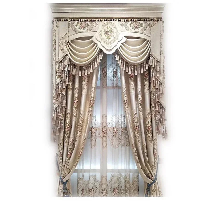 Rideau Occultant Jacquard Luxe 🪩 | Style Européen Brodé – Salon, Chambre – Sur Mesure