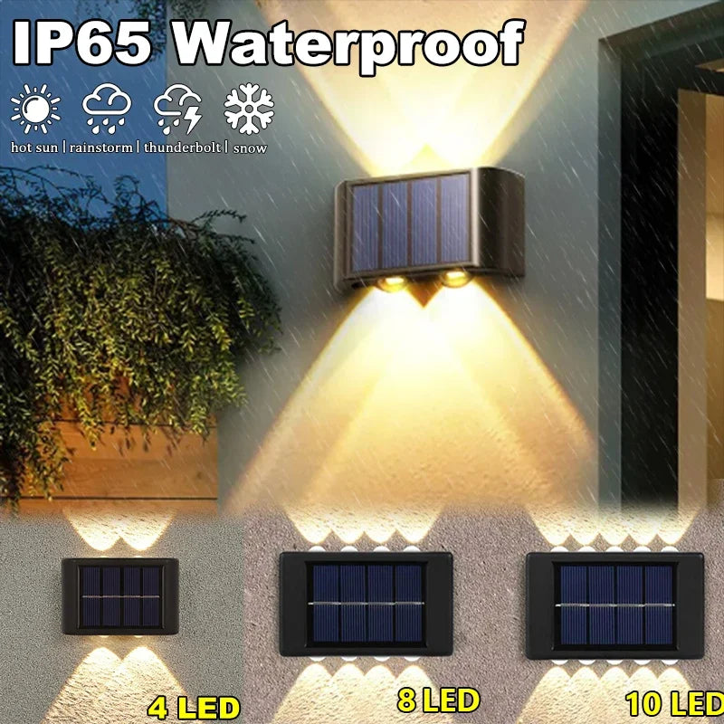 Lampe Murale Solaire LED Étanche – 4 à 16 LED – Éclairage Extérieur