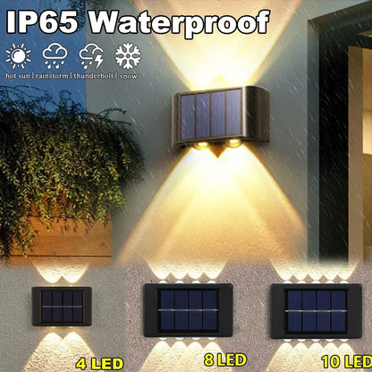 Lampe Murale Solaire LED Étanche – 4 à 16 LED – Éclairage Extérieur