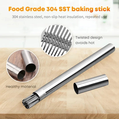 Brochettes Inox Réutilisables – Barbecue, Grill &amp; Camping (10/15/20 pièces + Tube)