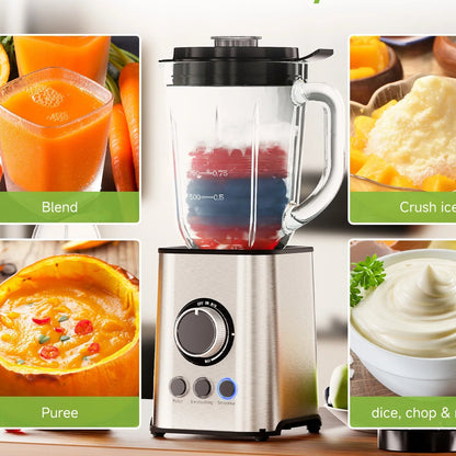 BioloMix 3-in-1 Blender – 1300W Smoothie Maker, Personal Blender &amp; Multifunction Grinder
