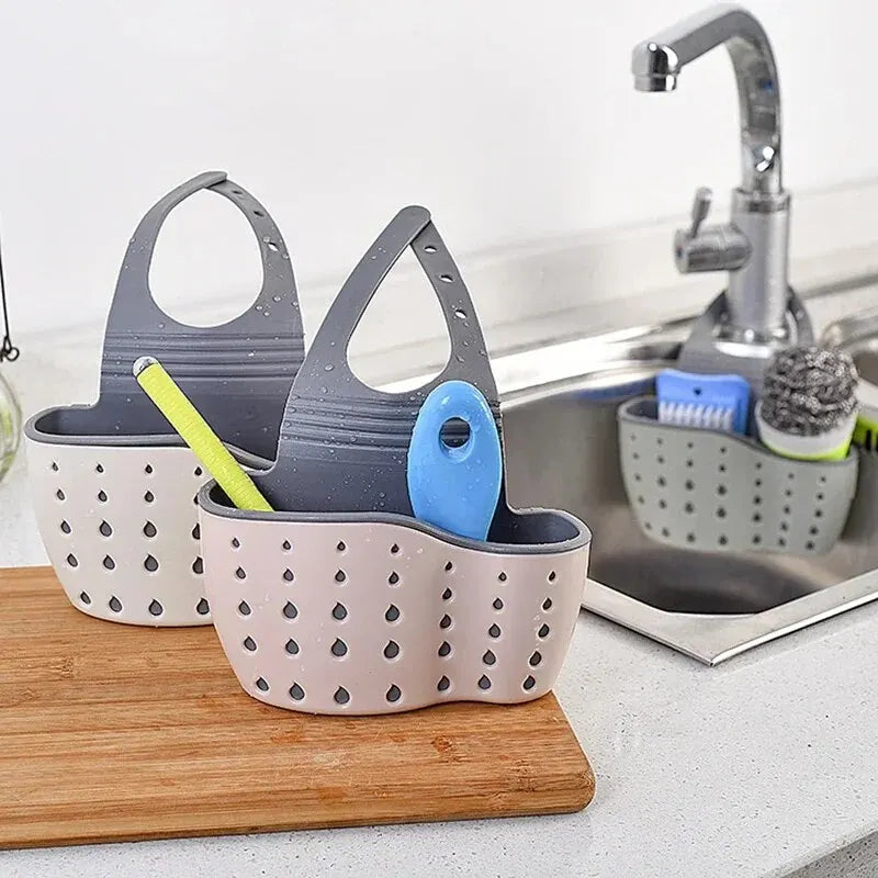 Panier Égouttoir Cuisine Ajustable – Porte-Éponge &amp; Savon | TPR Flexible