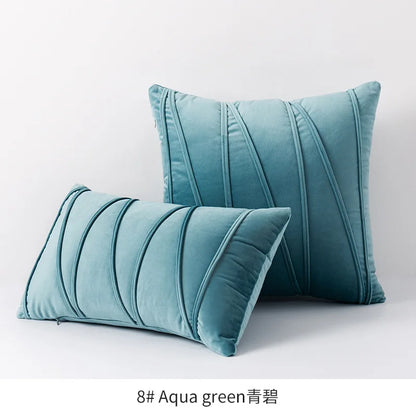 Housse de Coussin en Velours – Rayures Diagonales Chic | 3 Tailles &amp; 13 Coloris