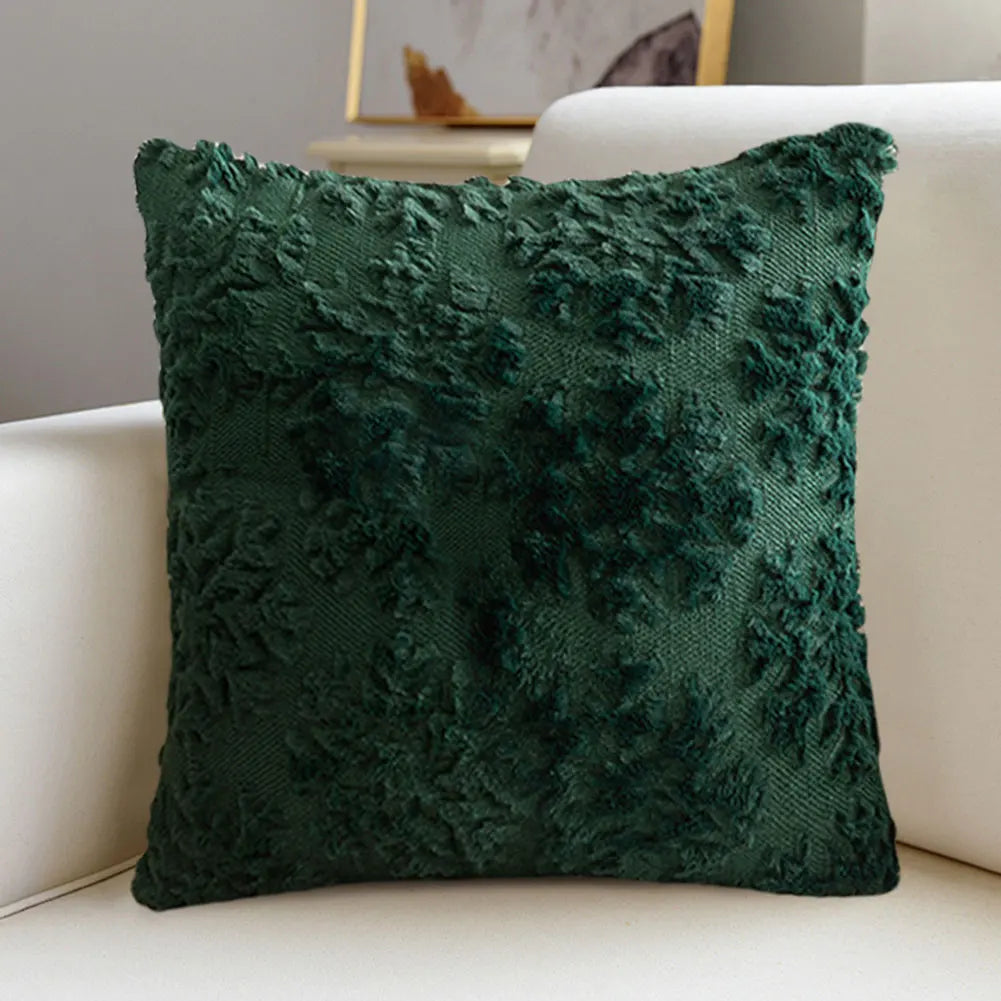 Housse de Coussin Noël 🎄 | Peluche Douce 45x45 cm – Arbre, Renne – Déco Fêtes