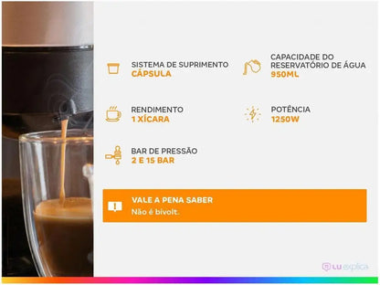Machine à Café Espresso Black Lov 3 Hearts – 110V, Automatique, Multi‑Boissons
