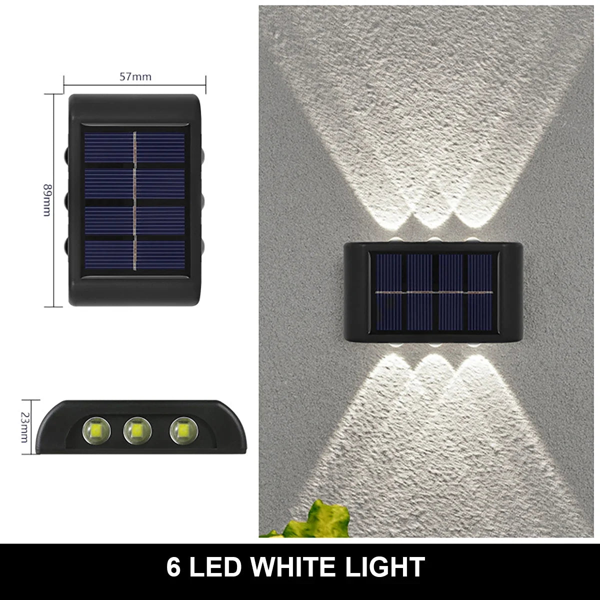 Lampe Murale Solaire LED Étanche – 4 à 16 LED – Éclairage Extérieur