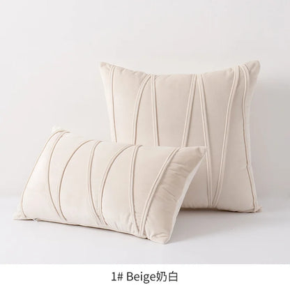 Housse de Coussin en Velours – Rayures Diagonales Chic | 3 Tailles &amp; 13 Coloris
