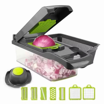 Coupe‑Légumes Multifonction 6‑en‑1 – Mandoline &amp; Râpe Manuelle – Accessoire de Cuisine