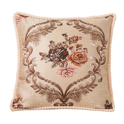 Housse de Coussin Décorative Jacquard 🌸 | Motifs Brodés – Douce &amp; Lavable