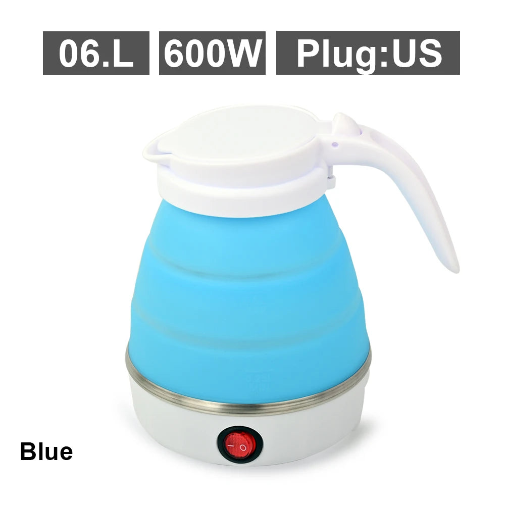 Bouilloire Électrique Pliable 0,6L – Portable, Voyage &amp; Maison, Silicone Haute Résistance