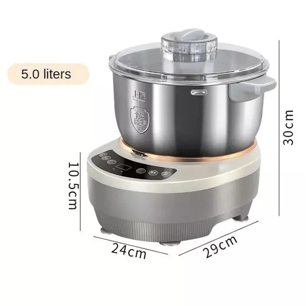 Pétrin Électrique 5L/7L – Fonction Fermentation 25-38°C, Mixeur à Pâte