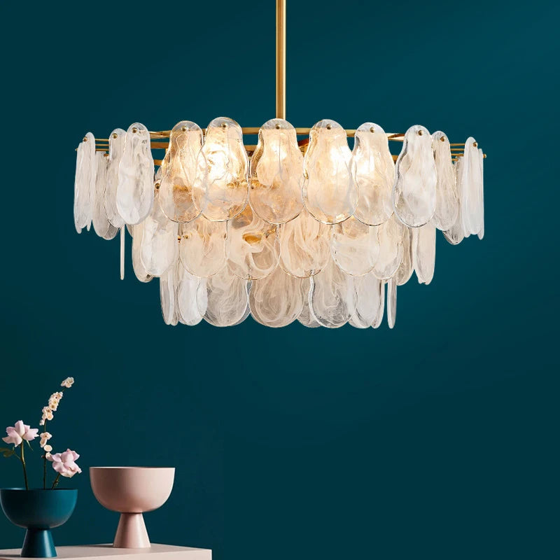 Lustre Suspendu Verre Fumé | Lampe LED Moderne