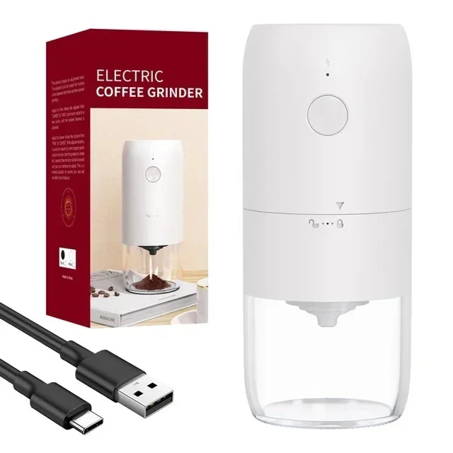 Moulin à Café Électrique Portable – Recharge USB‑C, Broyeur Grains &amp; Épices, 150W