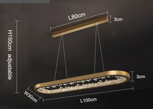 Lustre Anneau Cristal LED – Suspension Circulaire Or &amp; Cristal K9 | Modern Ring Chandelier
