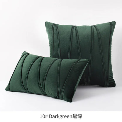 Housse de Coussin en Velours – Rayures Diagonales Chic | 3 Tailles &amp; 13 Coloris