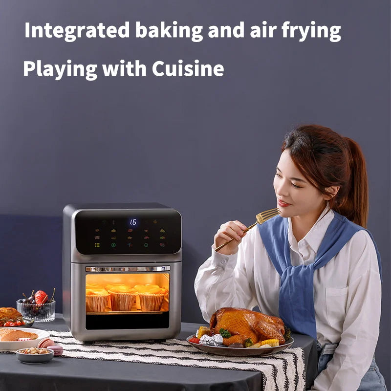 Friteuse à Air 10L – Grande Capacité, Cuisson 360°, Sans Huile, Multifonction