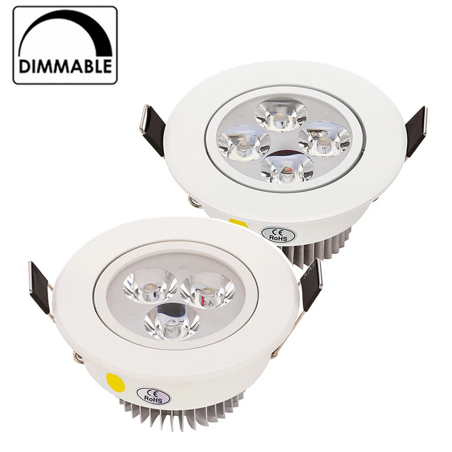 Spot LED Encastré Dimmable – 9W / 12W / 15W – Lumière Chaude / Naturelle / Blanche