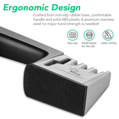 Aiguiseur de Couteaux Professionnel – 3 ou 4 Étapes, Diamond/Céramique/Tungstène
