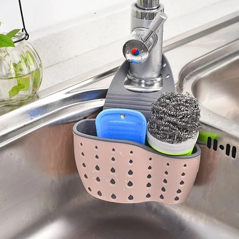Panier Égouttoir Cuisine Ajustable – Porte-Éponge &amp; Savon | TPR Flexible