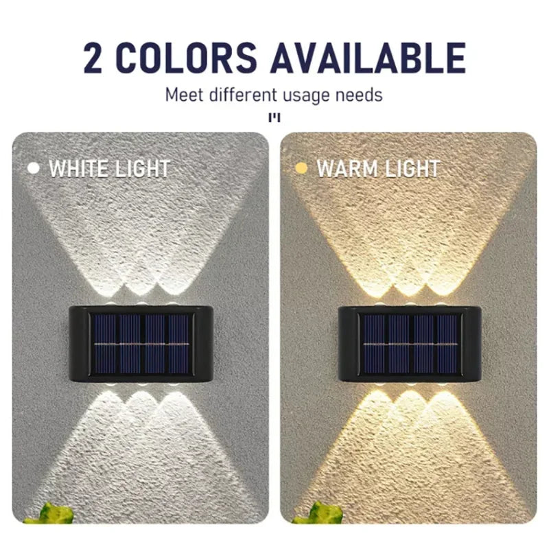 Lampe Murale Solaire LED Étanche – 4 à 16 LED – Éclairage Extérieur
