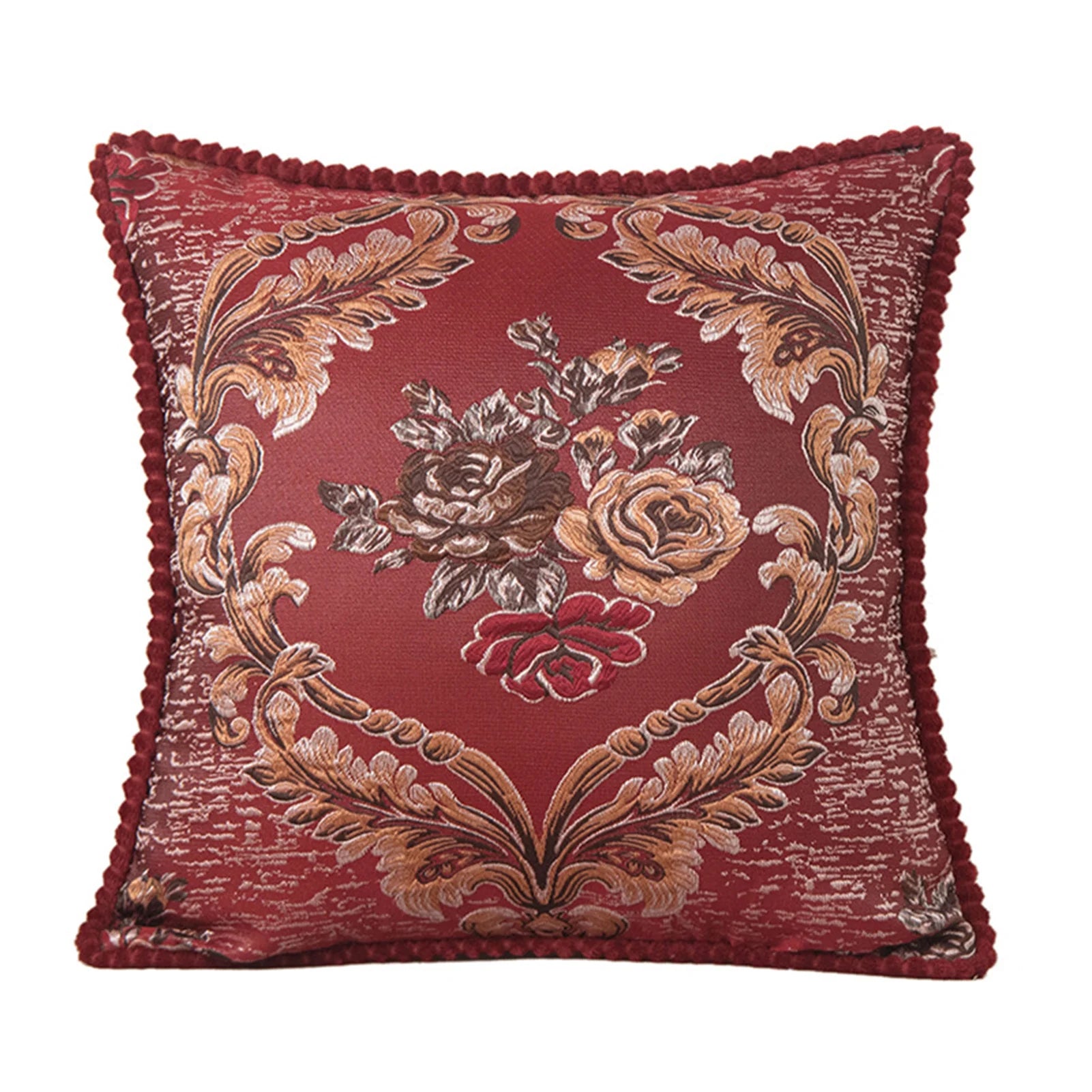 Housse de Coussin Décorative Jacquard 🌸 | Motifs Brodés – Douce &amp; Lavable