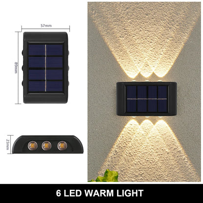 Lampe Murale Solaire LED Étanche – 4 à 16 LED – Éclairage Extérieur