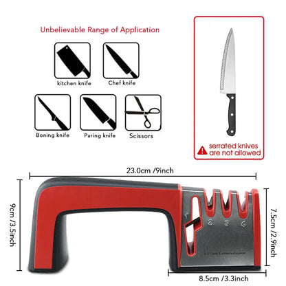 Aiguiseur de Couteaux Professionnel – 3 ou 4 Étapes, Diamond/Céramique/Tungstène