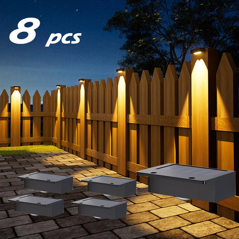 Lampes Solaires LED pour Escalier &amp; Jardin – Lot de 1 à 8 pcs
