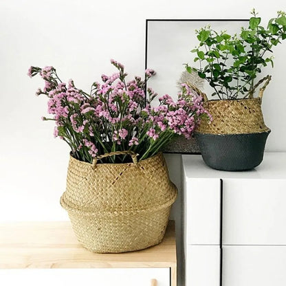 Panier en Osier Tressé 🧵 | Rangement &amp; Déco – Cache-Pot, Jouets, Salle de Bain