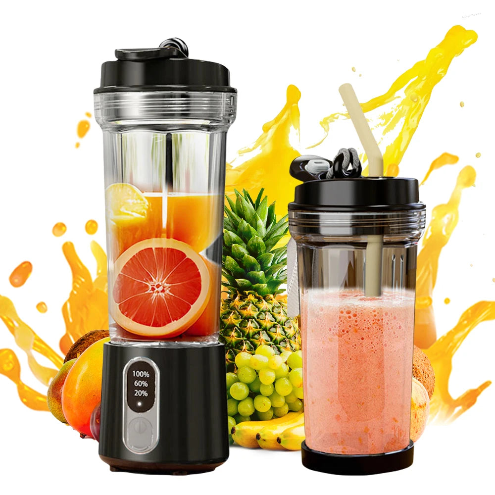 Blender Portable Mixeur Électrique – Smoothies &amp; Jus | Bouteille 500ml 4000mAh 180W