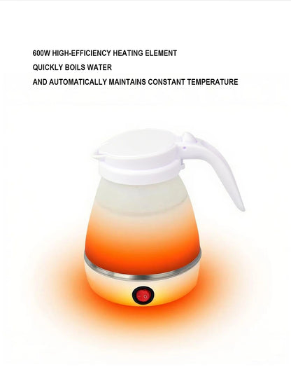Bouilloire Électrique Pliable 0,6L – Portable, Voyage &amp; Maison, Silicone Haute Résistance