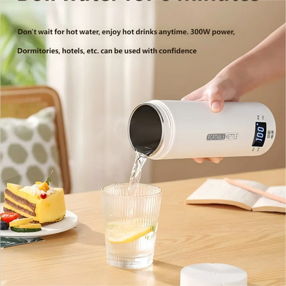 Bouilloire Électrique Portable HOMEFISH 450 ml – Chauffe‑Eau de Voyage, Anti‑Brûlure, Tasse Thermique