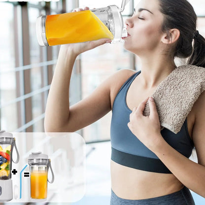 Blender Portable Mixeur Électrique – Smoothies &amp; Jus | Bouteille 500ml 4000mAh 180W