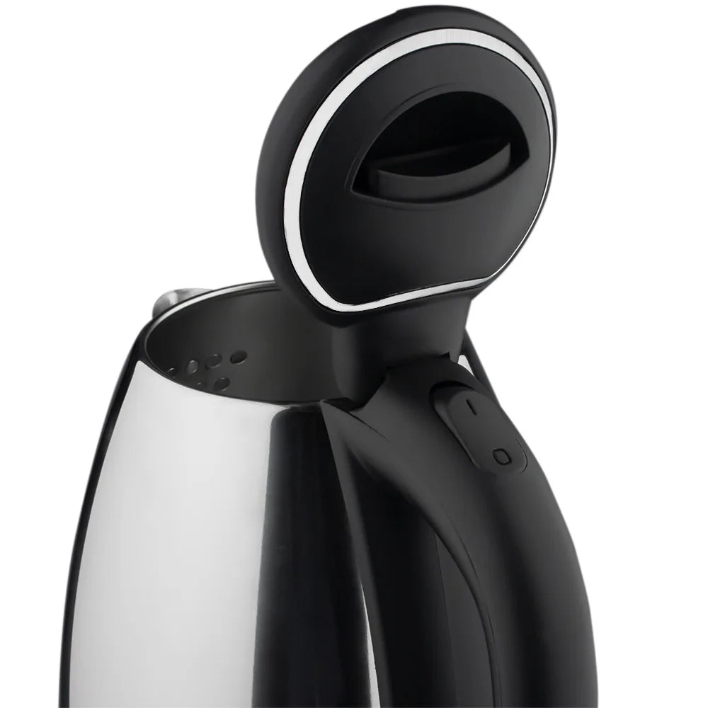 Bouilloire Électrique Inox 2L – 1500W, Thermostat, Sifflet | Thé &amp; Café