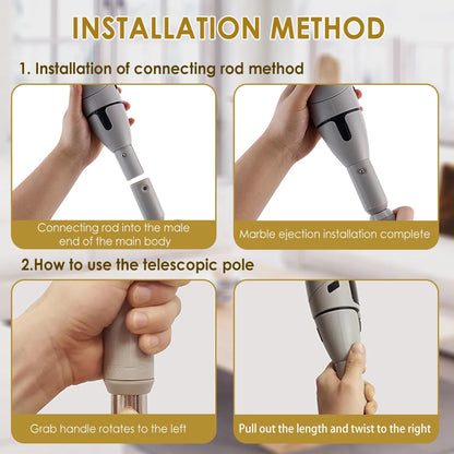 Brosse Électrique de Nettoyage Sans Fil – Télescopique 33-128cm, IPX7 | 13 Têtes