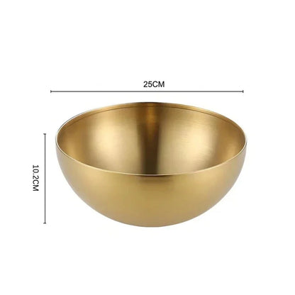 Bol en Inox Doré &amp; Argenté – Style Coréen | 15, 20 ou 25 cm