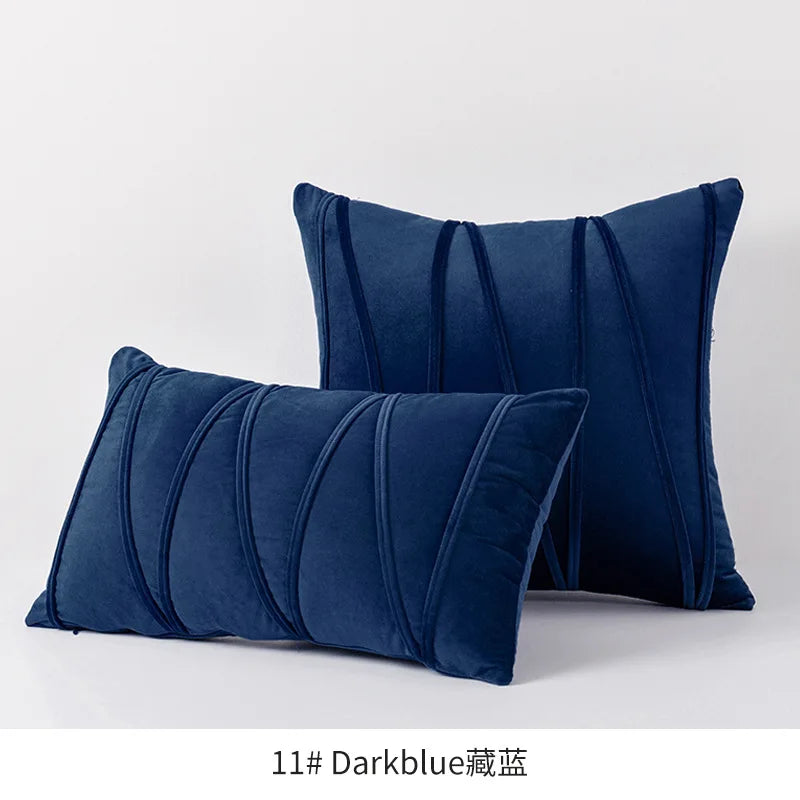 Housse de Coussin en Velours – Rayures Diagonales Chic | 3 Tailles &amp; 13 Coloris