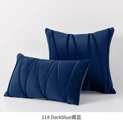 Housse de Coussin en Velours – Rayures Diagonales Chic | 3 Tailles &amp; 13 Coloris
